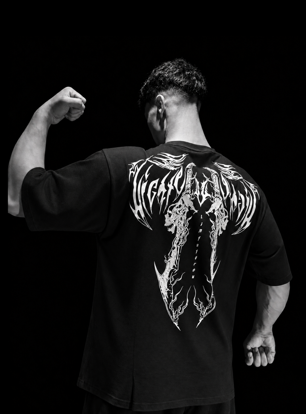 THE RETURN™ Void Mark Oversize T-shirt (Obsidyen)