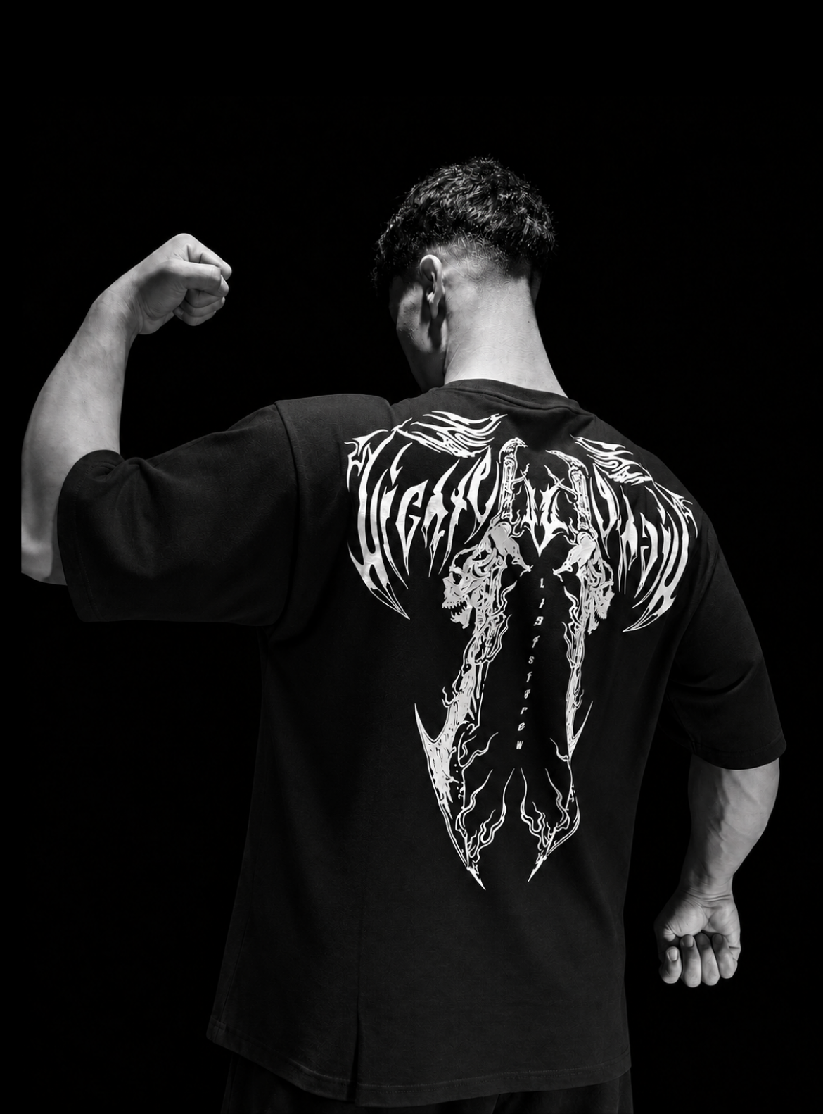 THE RETURN™ Void Mark Oversize T-shirt (Obsidyen)