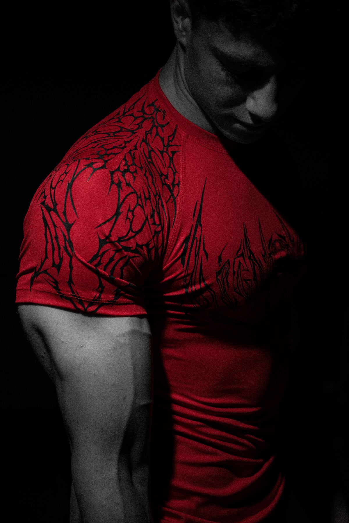 Crimson Red Compressıon t-shirt