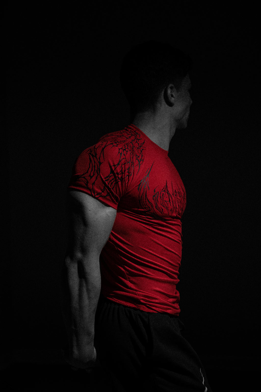 Crimson Red Compressıon t-shirt