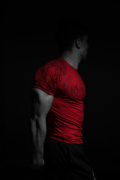 Crimson Red Compressıon t-shirt