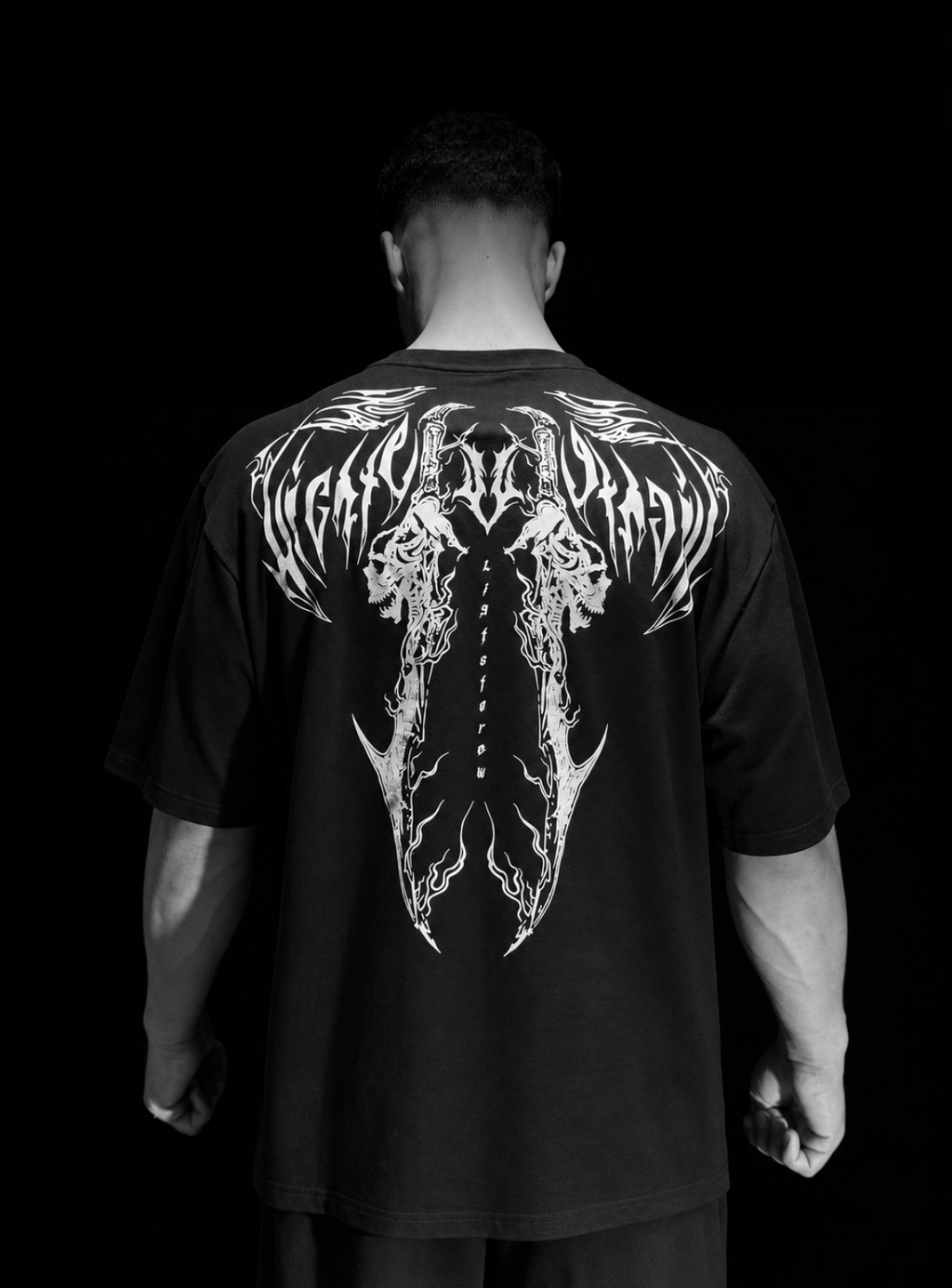 THE RETURN™ Void Mark Oversize T-shirt (Obsidyen)
