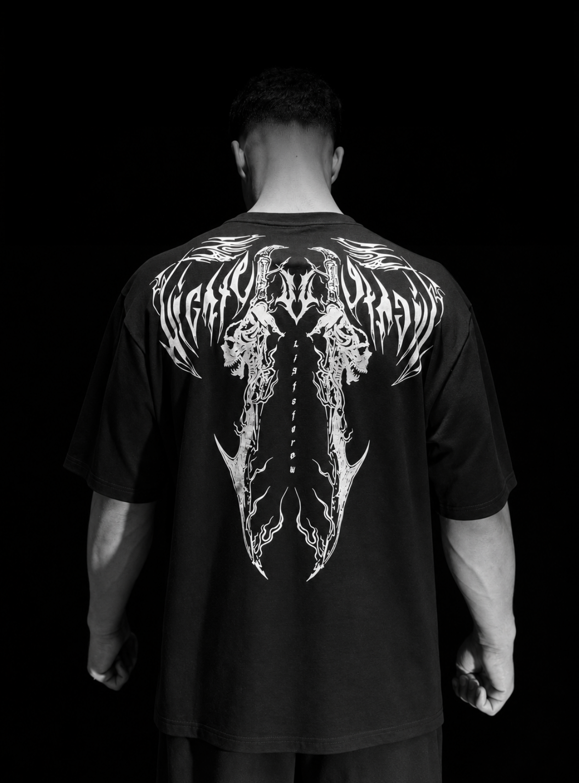 THE RETURN™ Void Mark Oversize T-shirt (Obsidyen)